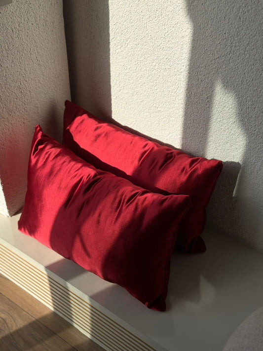 Saten Yastık Kırmızı