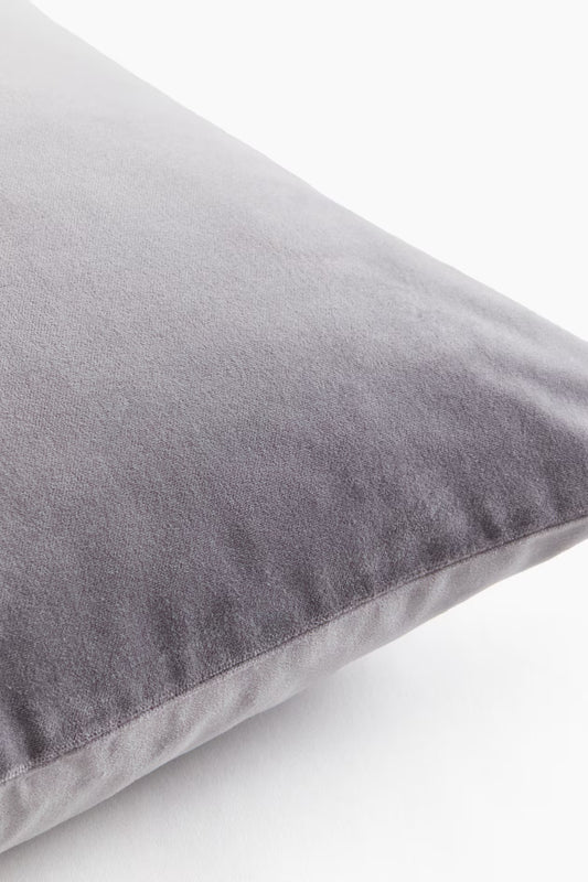 Kadife Kırlent Kılıfı Gri