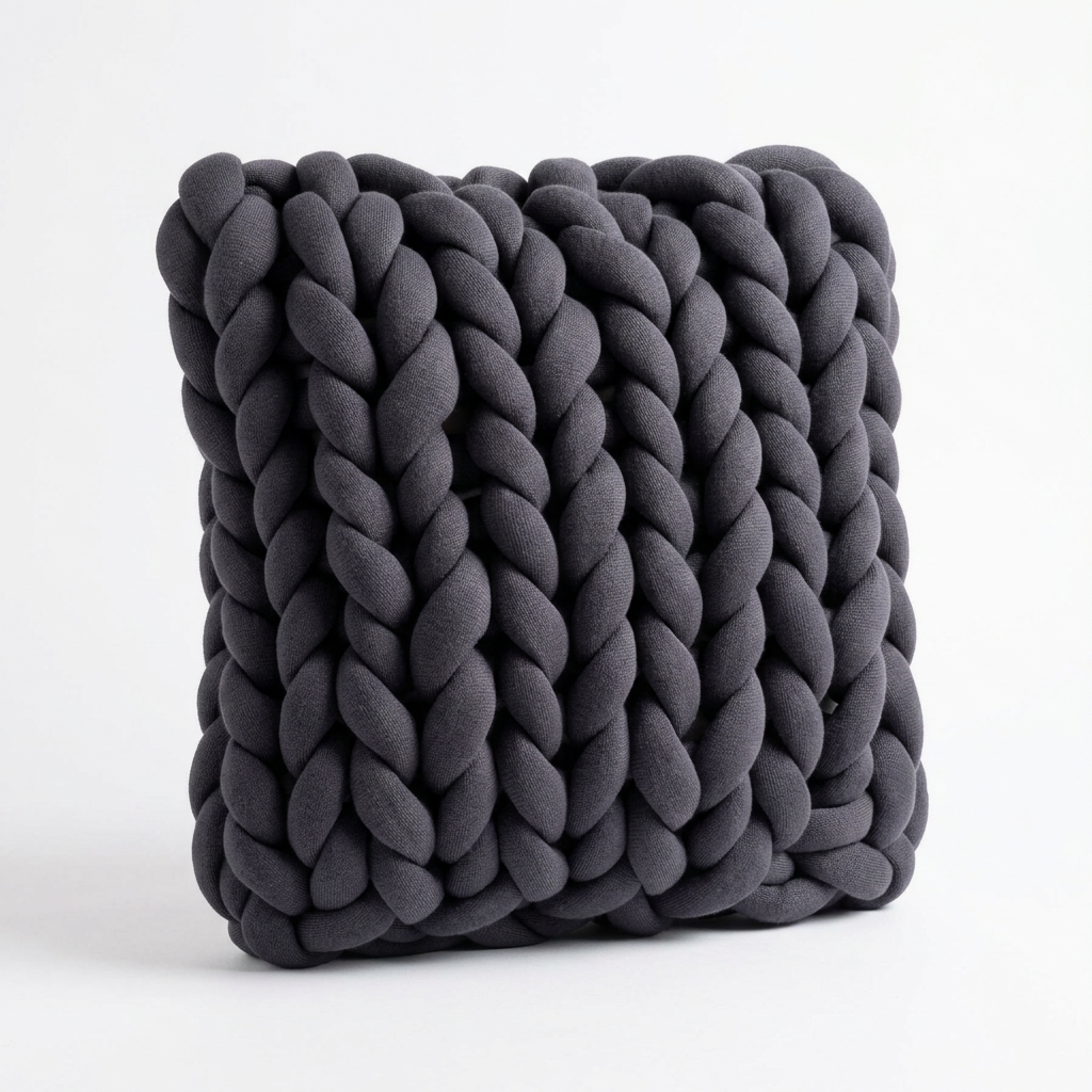 Charcoal Chunky Kırlent