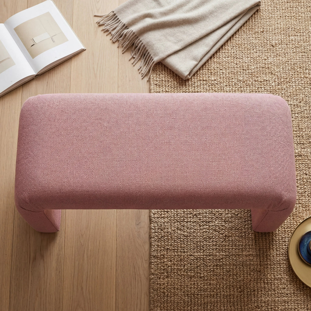 Blush Linen Bench