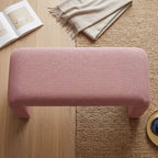 Blush Linen Bench