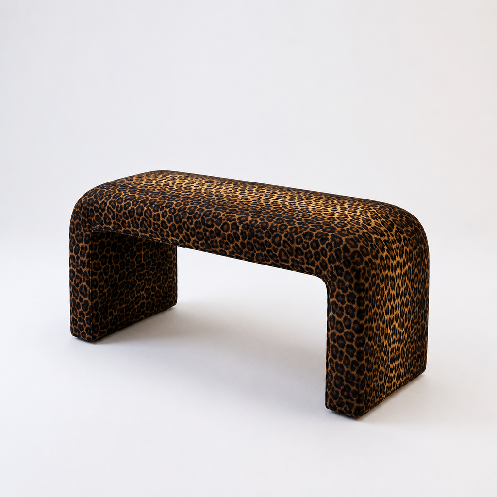 Leopar Velvet Bench