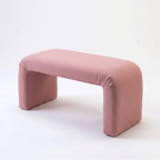 Blush Linen Bench