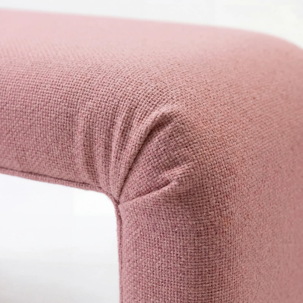 Blush Linen Bench