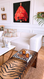 Tiger Velvet Bench