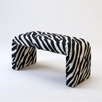 Zebra Velvet Bench