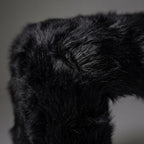 Black Fur Stool