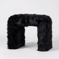 Black Fur Stool