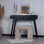 Cream Fur Stool