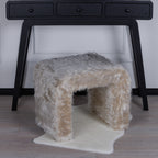 Cream Fur Stool