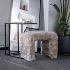 Cream Fur Stool