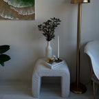 Bouclé Ivory Stool