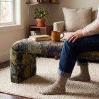 Verdant Velvet Bench