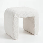 Bouclé Ivory Stool