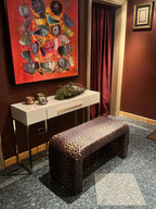 Leopar Velvet Bench
