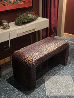 Leopar Velvet Bench