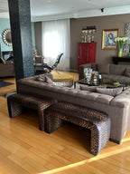 Leopar Velvet Bench