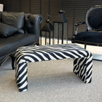 Zebra Velvet Bench