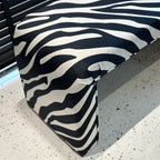 Zebra Velvet Bench