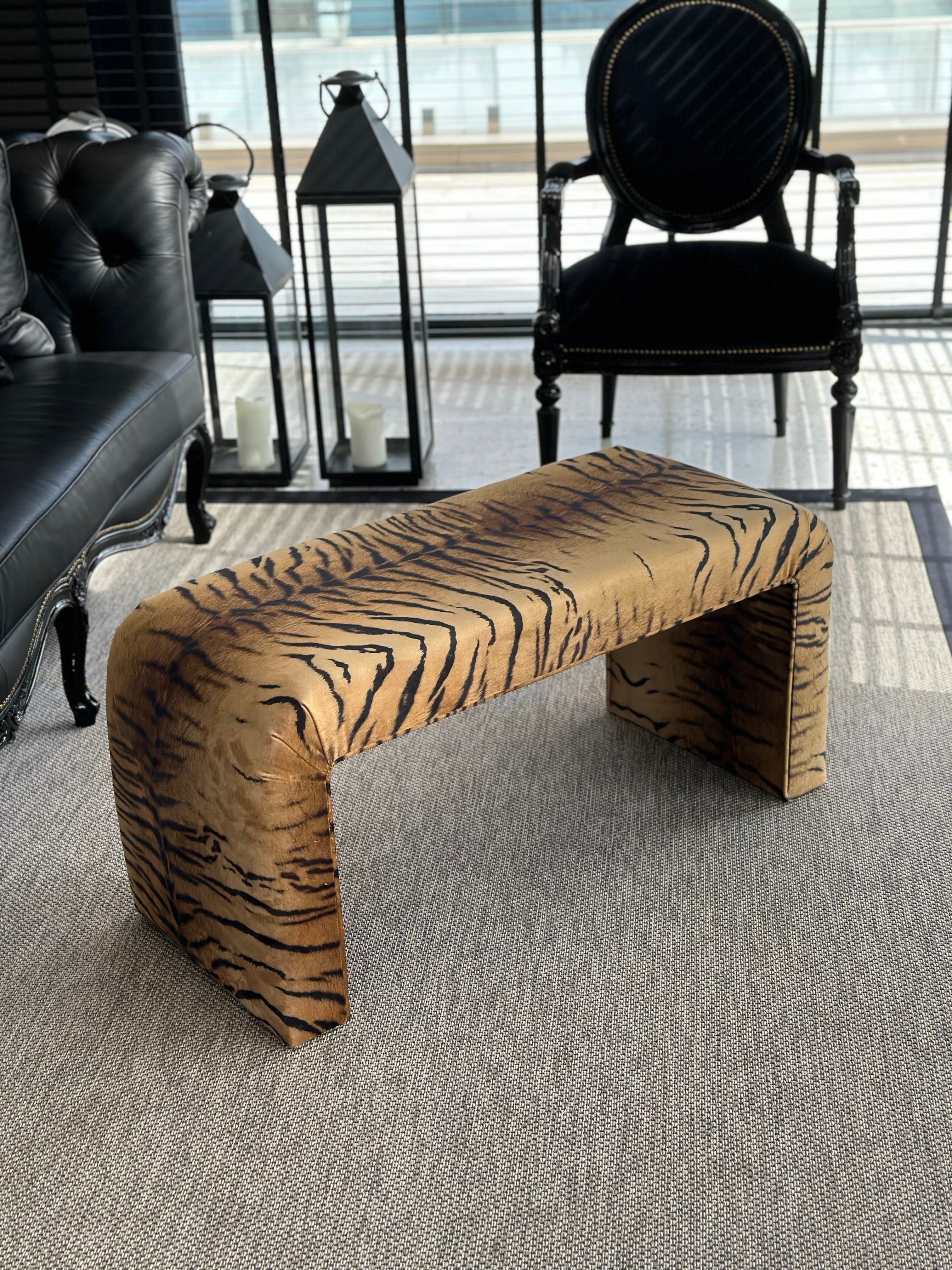 Tiger Velvet Bench